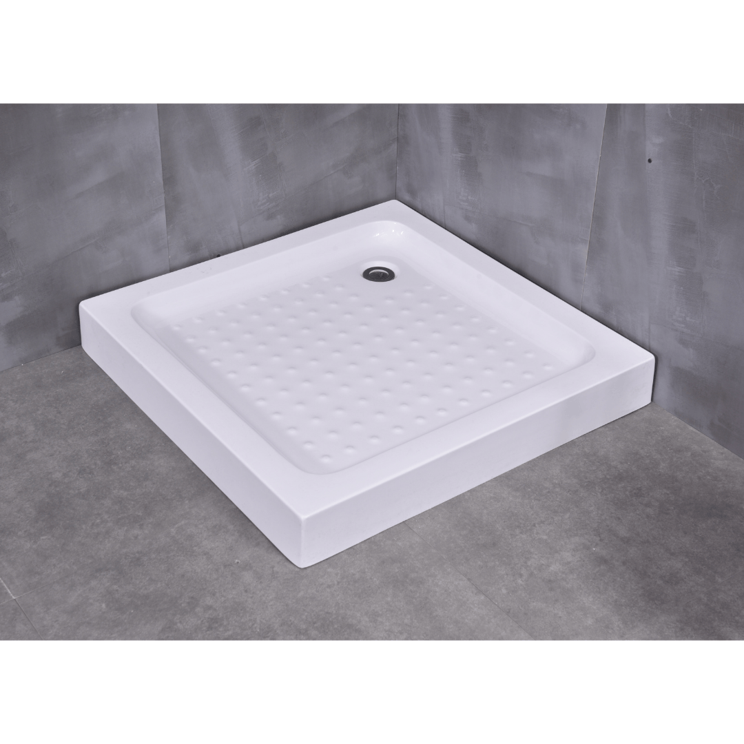MILANO LAYON SHOWER TRAY SQUARE W/PANEL WA6001 900X900MM WHITE