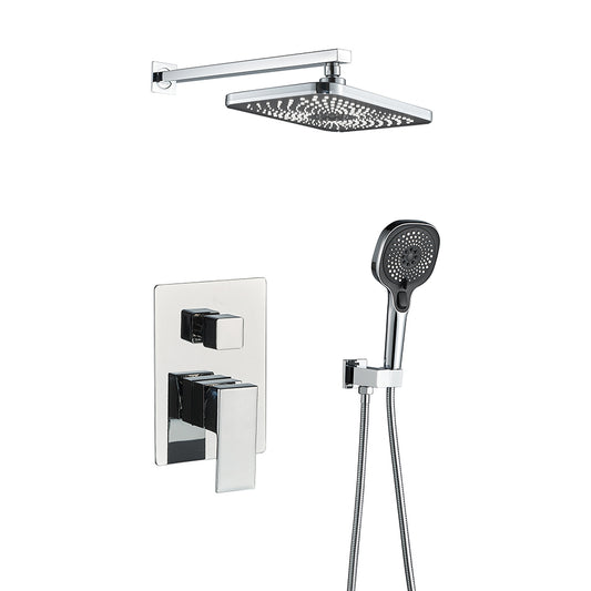 MILANO METRO 2 WAY PLUS CONCEALED BATH SHOWER MIXER COMPLETE SET CHROME