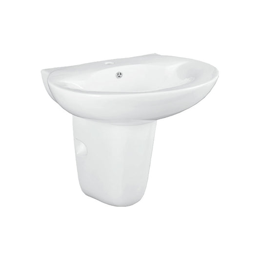 WALL HUNG WASH BASIN MODEL NO: 418A WHITE MILANO