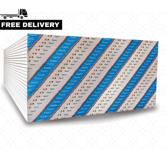 (50 BOARDS) Qgyps® Regular Gypsum Board - 12.5mmx1200mmx2400mm (TE)