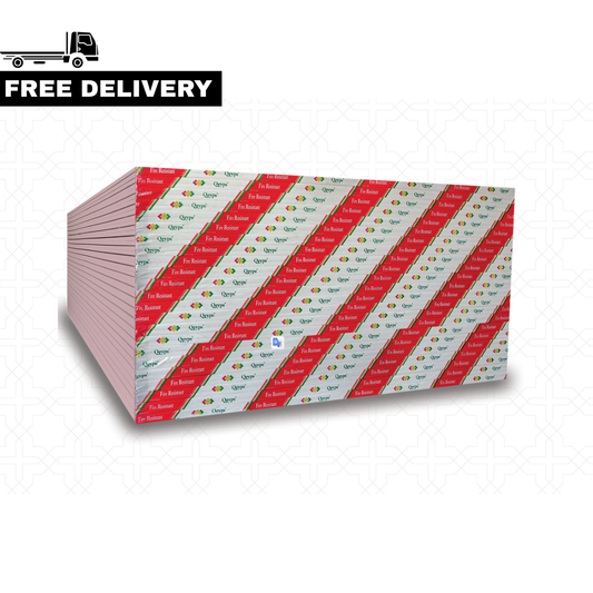 (50 BOARDS) Qgyps® Fire Resistant Gypsum Board - 12.5mmx1200mmx2400mm (TE)